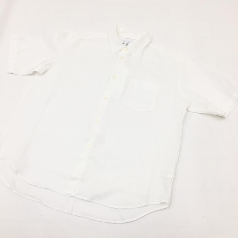  MANUAL ALPHABETBET LINEN LOOSE FIT S/S SHT(WHITE) 