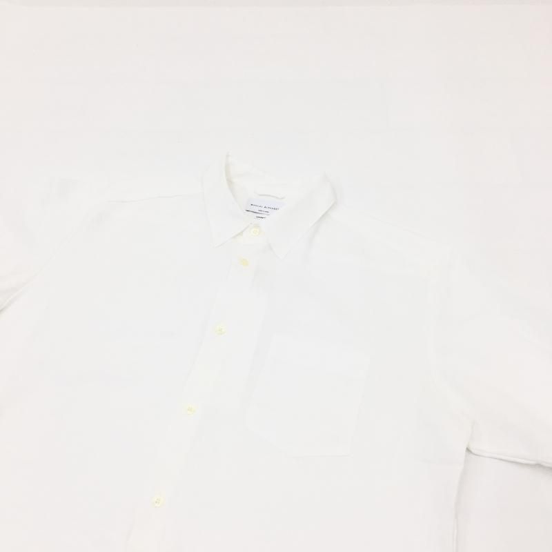  MANUAL ALPHABETBET LINEN LOOSE FIT S/S SHT(WHITE) 