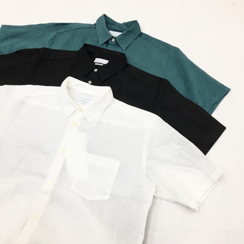  MANUAL ALPHABETBET LINEN LOOSE FIT S/S SHT(WHITE) 