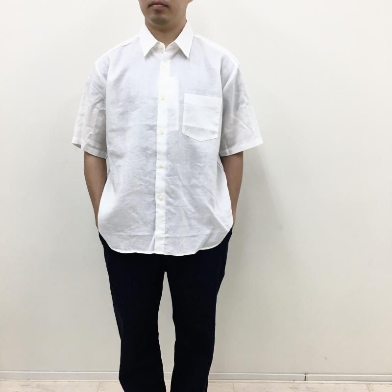  MANUAL ALPHABETBET LINEN LOOSE FIT S/S SHT(WHITE) 