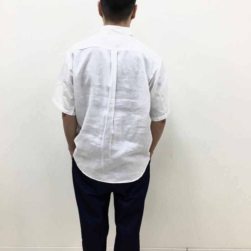  MANUAL ALPHABETBET LINEN LOOSE FIT S/S SHT(WHITE) 