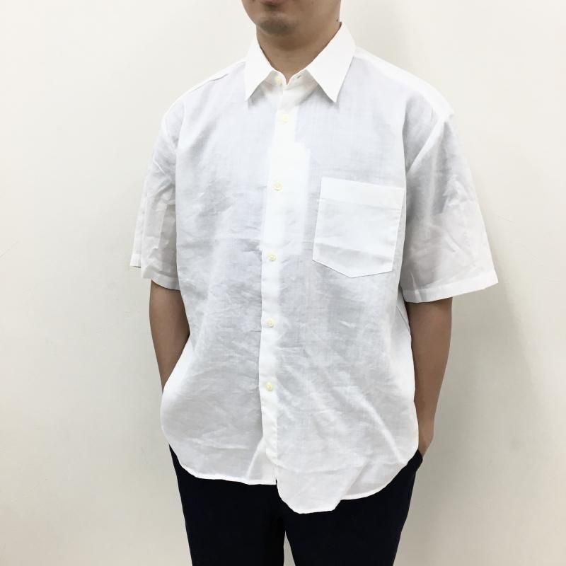  MANUAL ALPHABETBET LINEN LOOSE FIT S/S SHT(WHITE) 