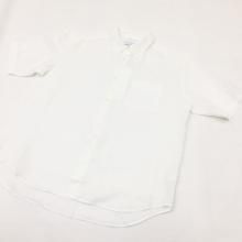  MANUAL ALPHABETBET LINEN LOOSE FIT S/S SHT(WHITE) 