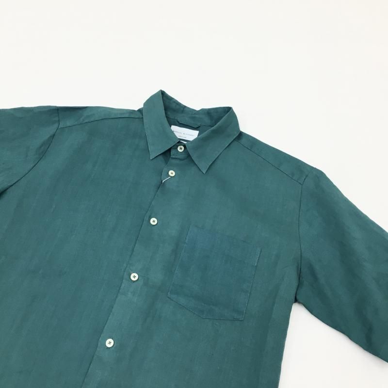  MANUAL ALPHABETBET LINEN LOOSE FIT S/S SHT(GREEN) 