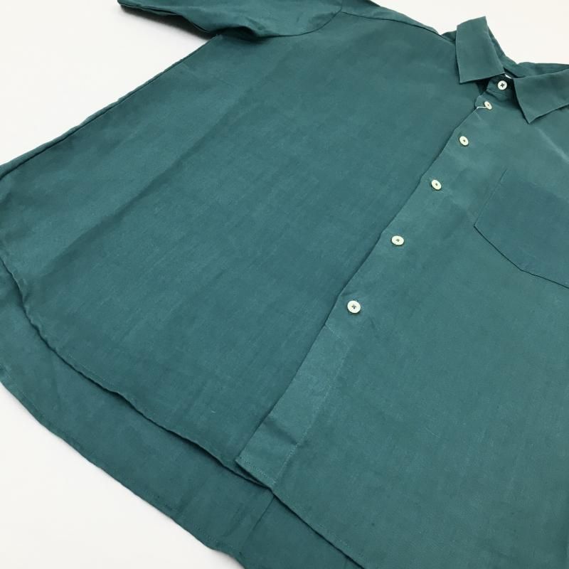  MANUAL ALPHABETBET LINEN LOOSE FIT S/S SHT(GREEN) 