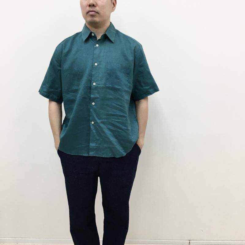  MANUAL ALPHABETBET LINEN LOOSE FIT S/S SHT(GREEN) 