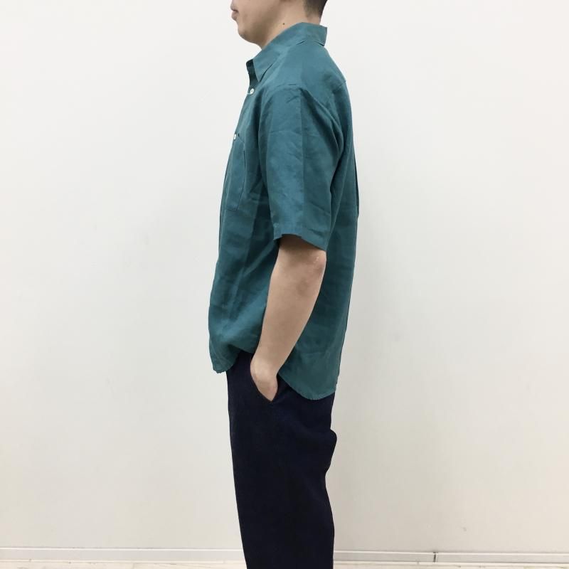  MANUAL ALPHABETBET LINEN LOOSE FIT S/S SHT(GREEN) 