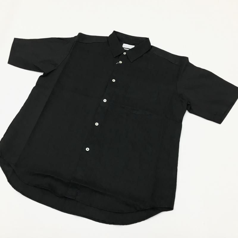  MANUAL ALPHABETBET LINEN LOOSE FIT S/S SHT(BLACK) 