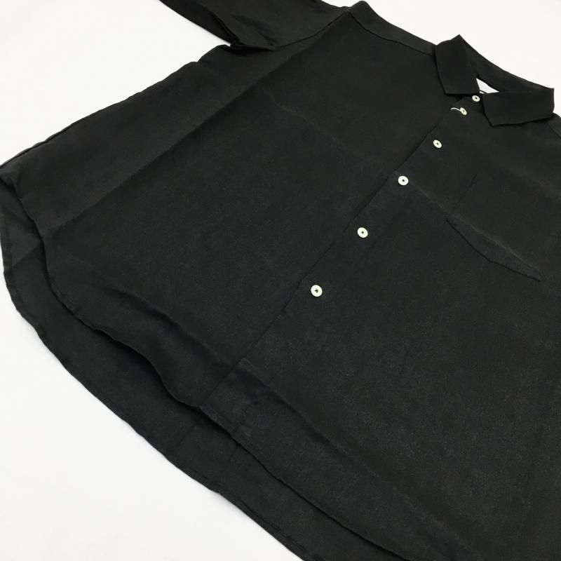  MANUAL ALPHABETBET LINEN LOOSE FIT S/S SHT(BLACK) 