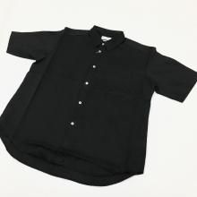  MANUAL ALPHABETBET LINEN LOOSE FIT S/S SHT(BLACK) 