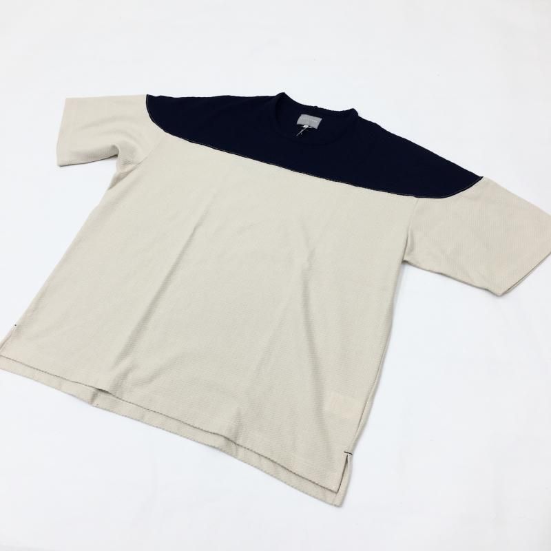  CURLY BICOLOR FOOTBALL TEE(NAVYIVORY)
