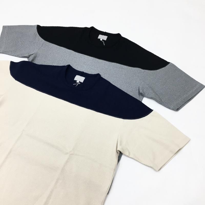  CURLY BICOLOR FOOTBALL TEE(NAVYIVORY)