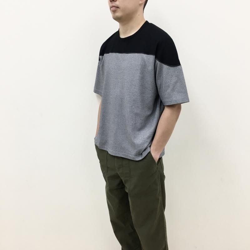  CURLY BICOLOR FOOTBALL TEE(BLACKHEATHER)