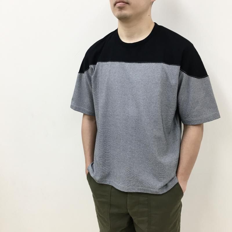  CURLY BICOLOR FOOTBALL TEE(BLACKHEATHER)