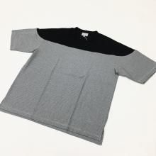  CURLY BICOLOR FOOTBALL TEE(BLACKHEATHER)