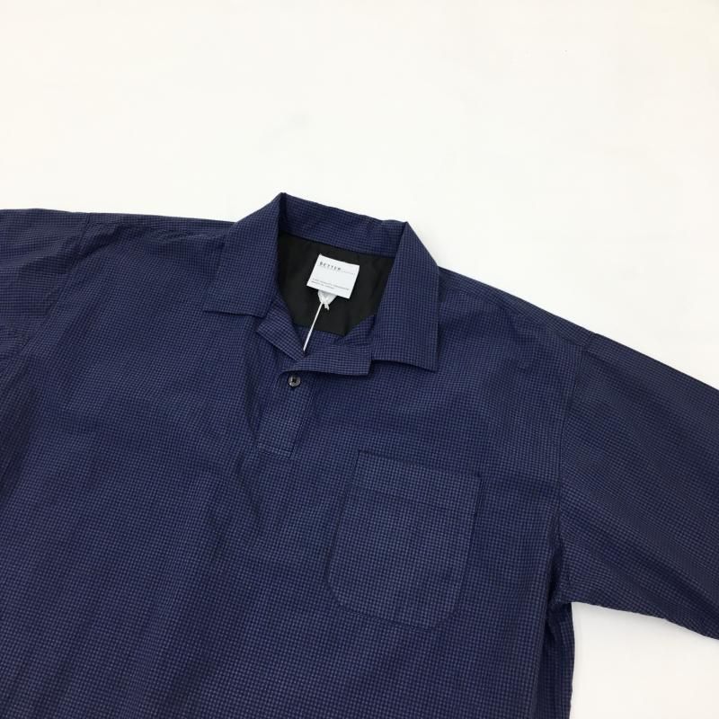  BETTER TYPEWRITER CHECK PULLOVER SHIRT(BLUE CHECK)