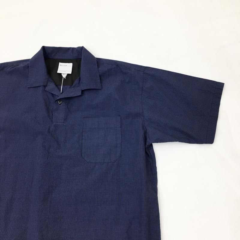  BETTER TYPEWRITER CHECK PULLOVER SHIRT(BLUE CHECK)