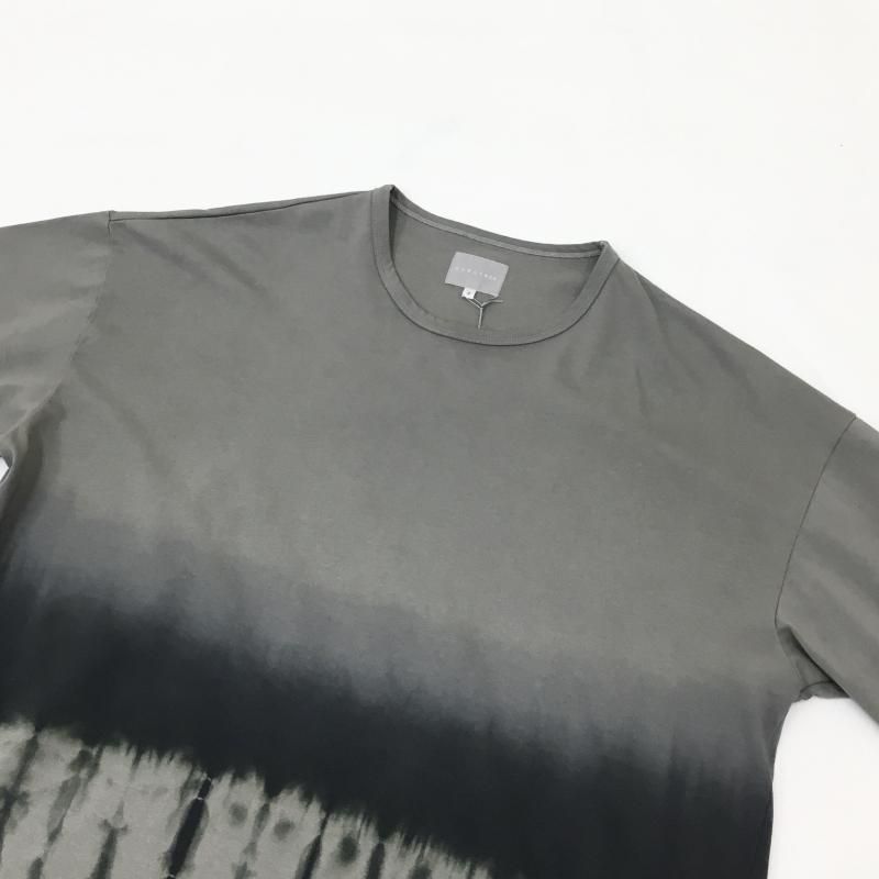  CURLY SHIBORI GRADATION DYEING TEE(GRAY KHAKI)