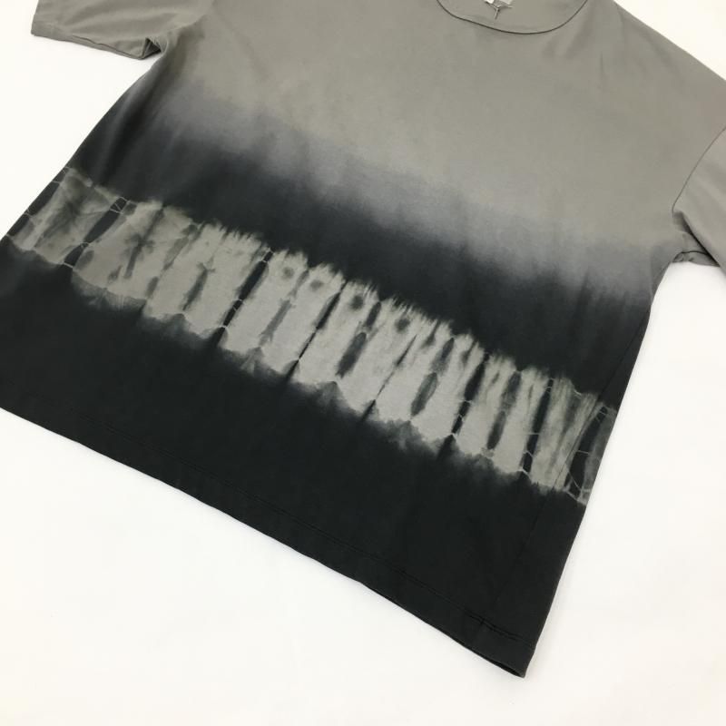  CURLY SHIBORI GRADATION DYEING TEE(GRAY KHAKI)