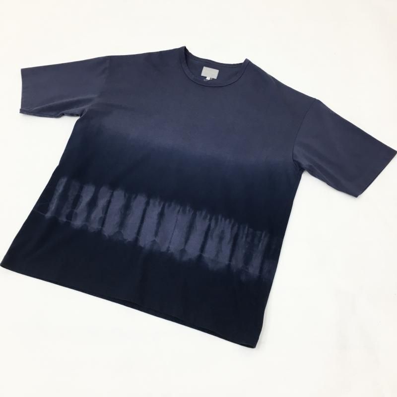  CURLY SHIBORI GRADATION DYEING TEE(SMALT BLUE)