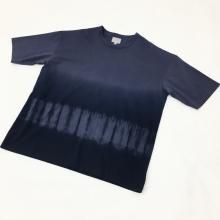  CURLY SHIBORI GRADATION DYEING TEE(SMALT BLUE)