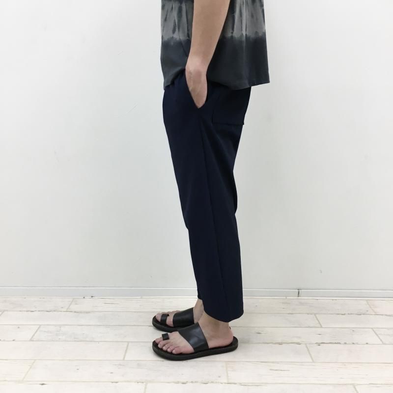  CURLY COMBINATION CROPPED PANTS(NAVY) 