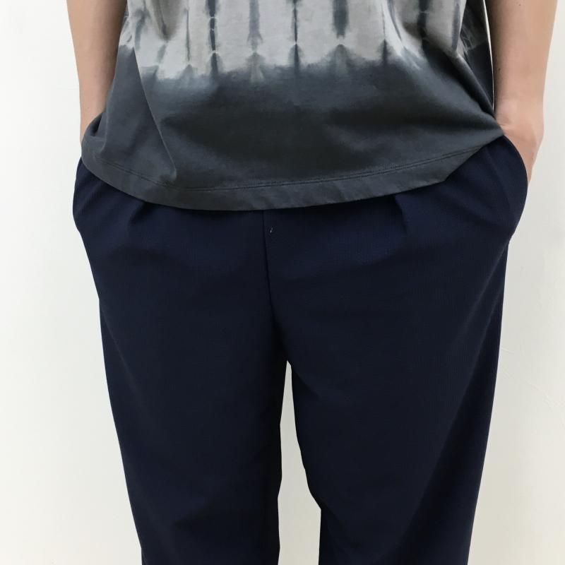  CURLY COMBINATION CROPPED PANTS(NAVY) 