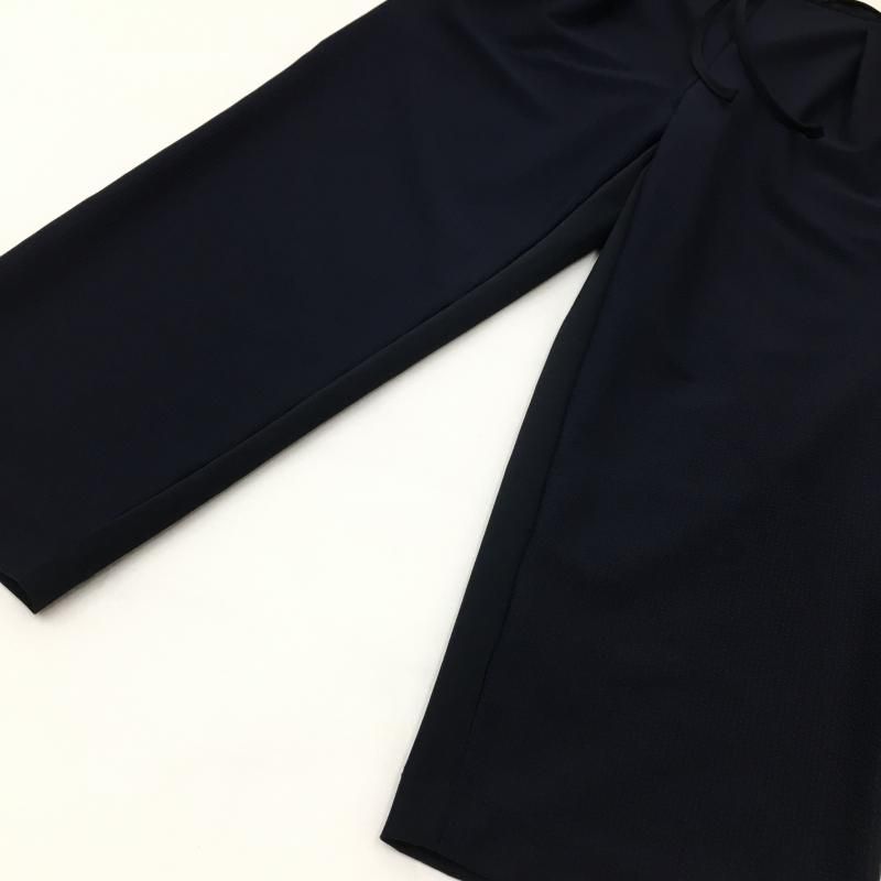  CURLY COMBINATION CROPPED PANTS(NAVY) 