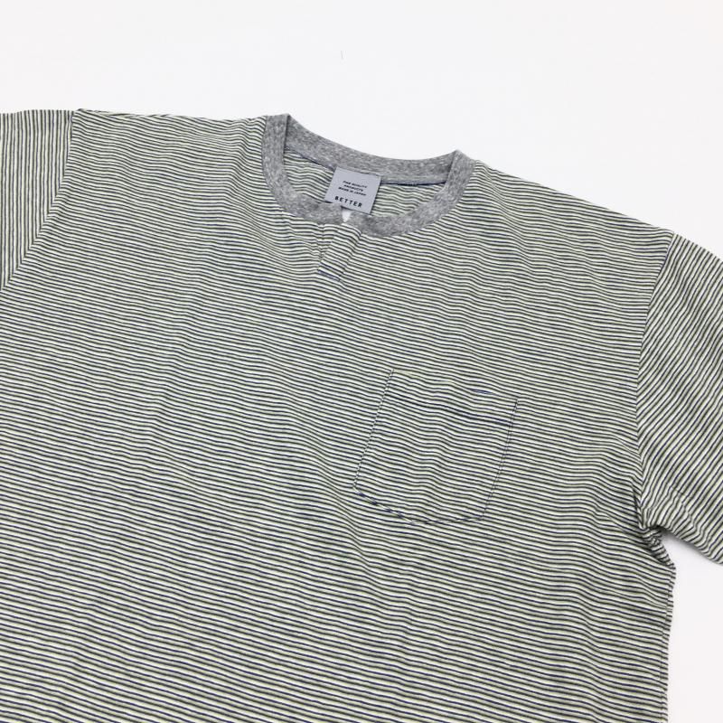  BETTER OLD BORDER S/S KEY NECK T-SHIRT(BLUEYELLOW)