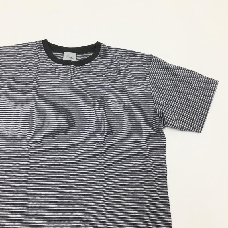  BETTER OLD BORDER S/S KEY NECK T-SHIRT(CHARCOALPURPLE)