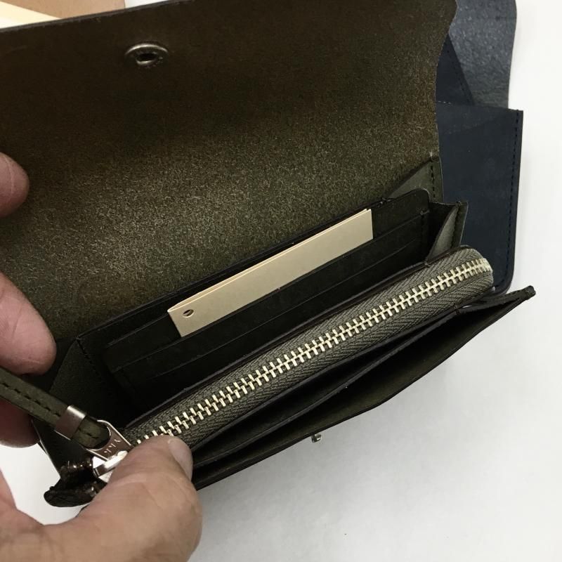  SLOW PUEBLO short wallet (GRAY/CAMEL/NAVY)