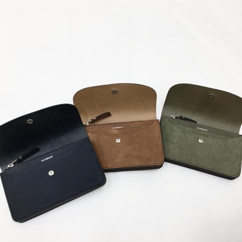  SLOW PUEBLO short wallet (GRAY/CAMEL/NAVY)