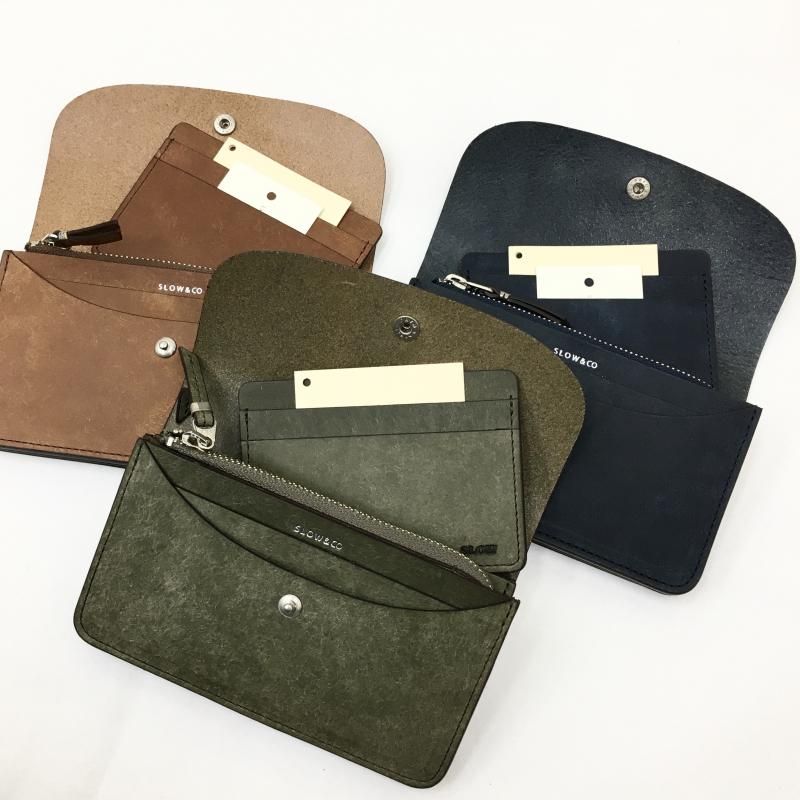  SLOW PUEBLO short wallet (GRAY/CAMEL/NAVY)