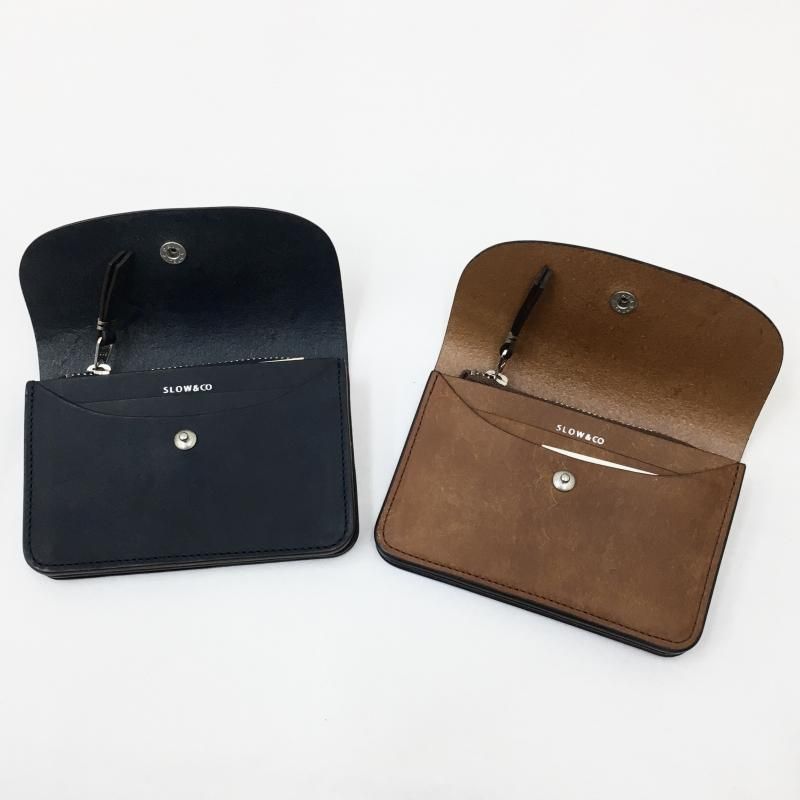  SLOW PUEBLO mini wallet (CAMEL/NAVY)