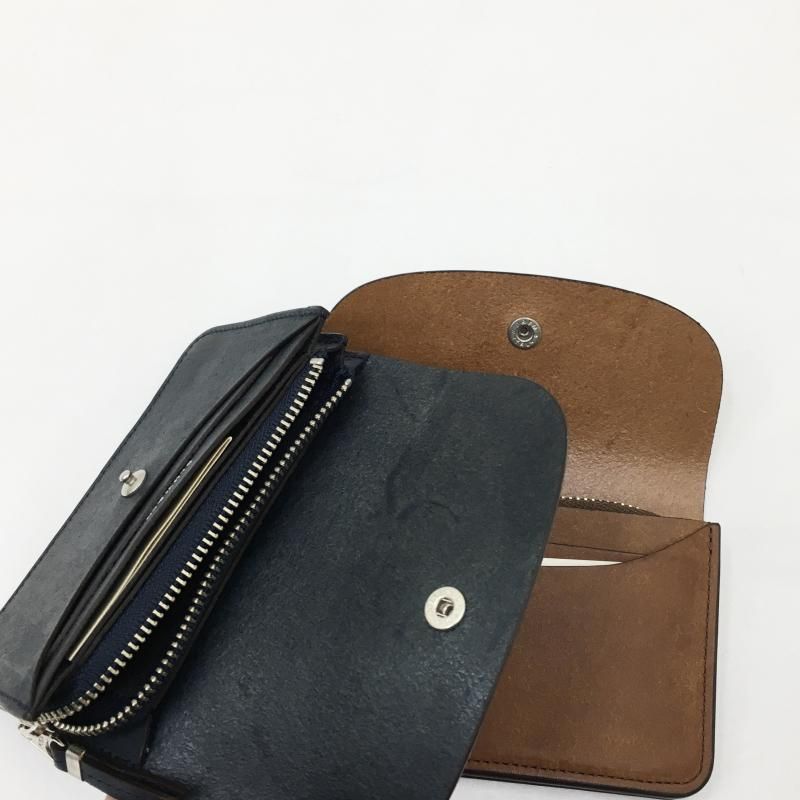 SLOW PUEBLO mini wallet (CAMEL/NAVY)