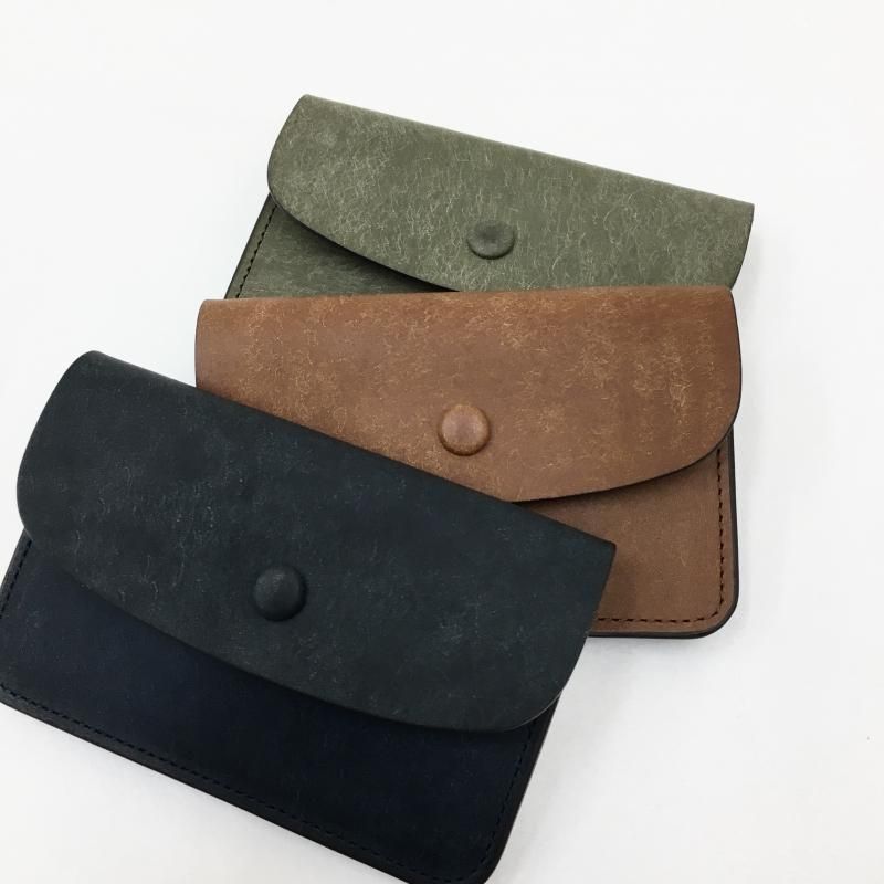  SLOW PUEBLO card case (CAMEL/NAVY/GRAY)