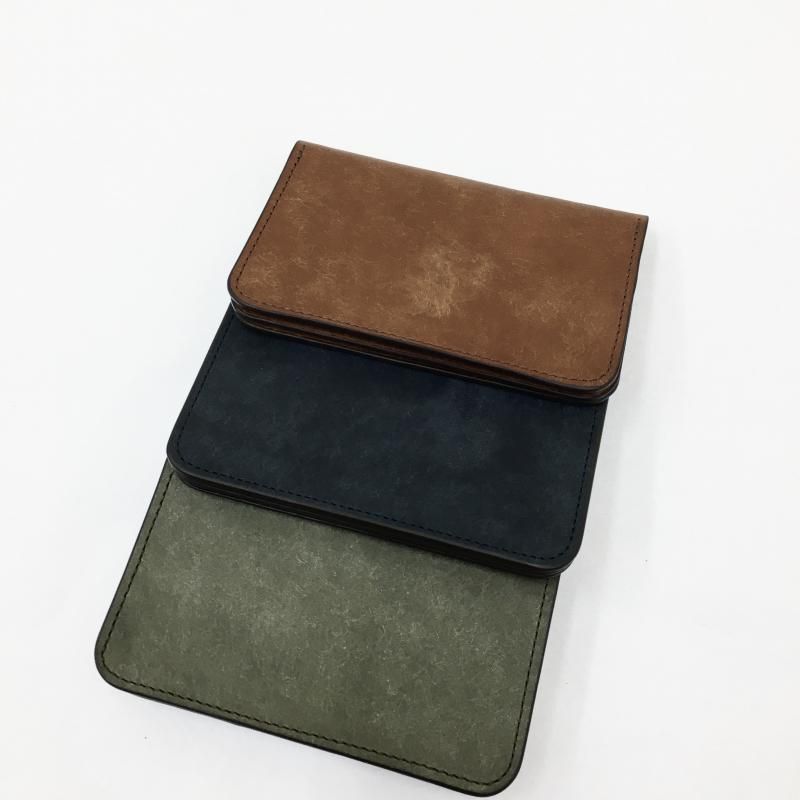  SLOW PUEBLO card case (CAMEL/NAVY/GRAY)