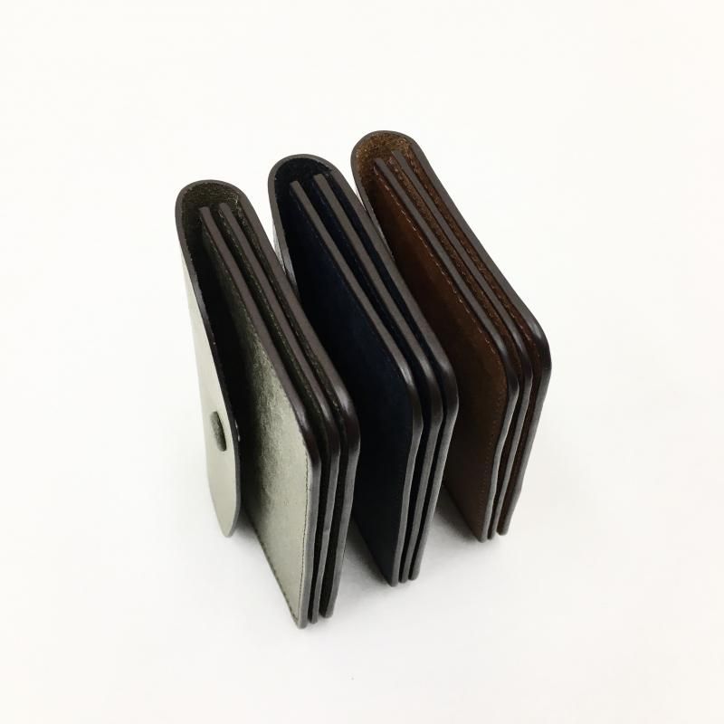  SLOW PUEBLO card case (CAMEL/NAVY/GRAY)