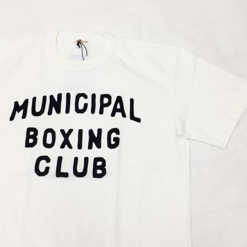  SPALDING GRAPHIC TEE(MUNICIPAL BOXING CLUB-WHITE)