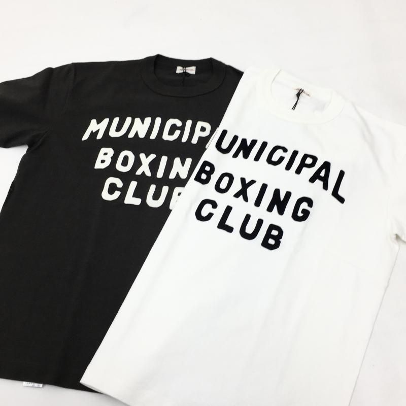  SPALDING GRAPHIC TEE(MUNICIPAL BOXING CLUB-WHITE)