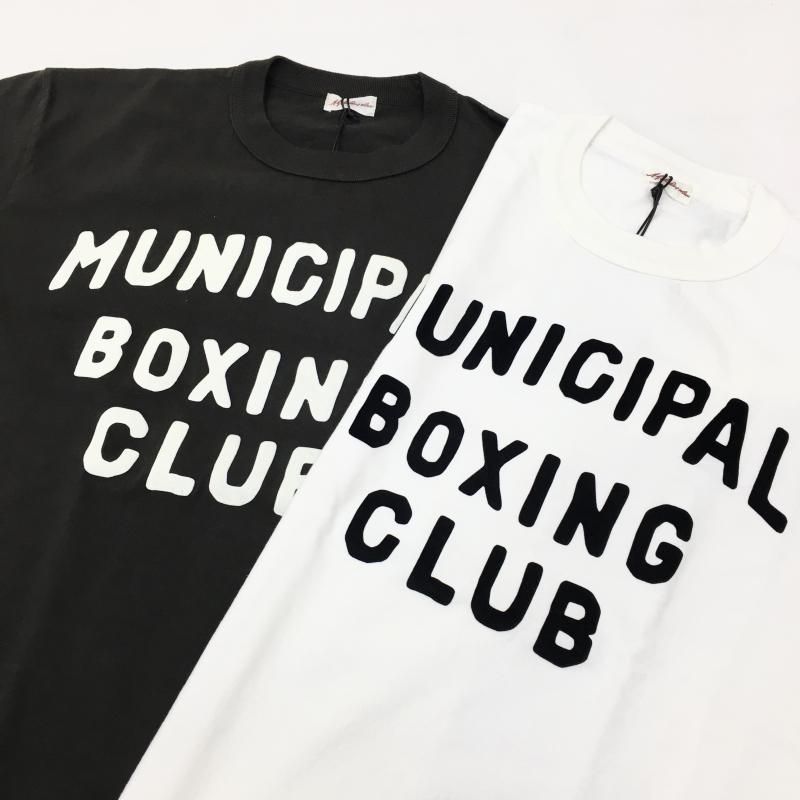  SPALDING GRAPHIC TEE(MUNICIPAL BOXING CLUB-WHITE)