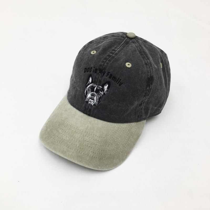  enbroidery DOG CAP -ե֥- (CHARCOAL/KHAKI/SAND)