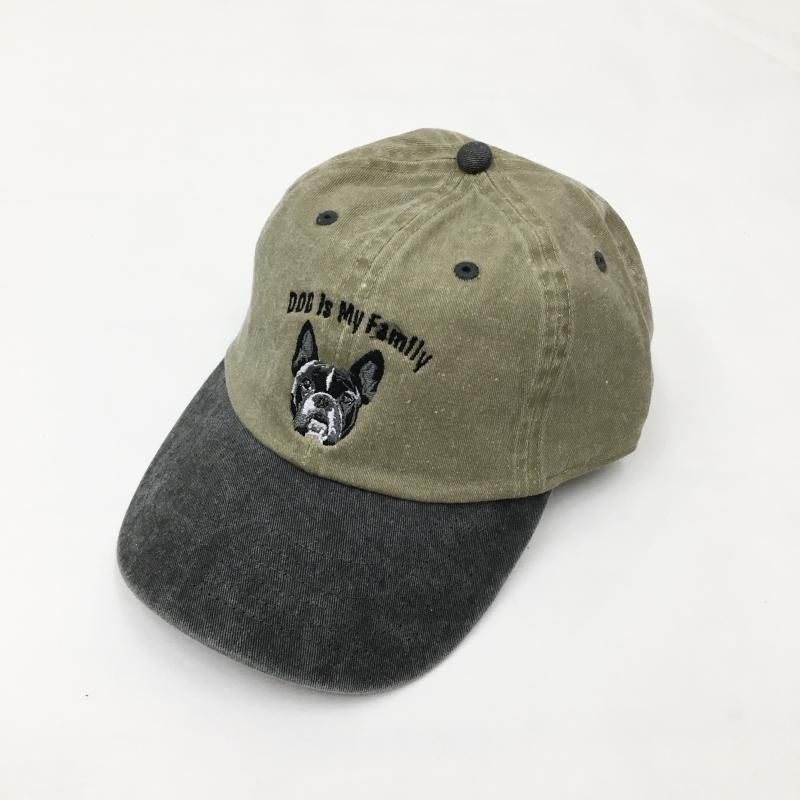  enbroidery DOG CAP -ե֥- (CHARCOAL/KHAKI/SAND)
