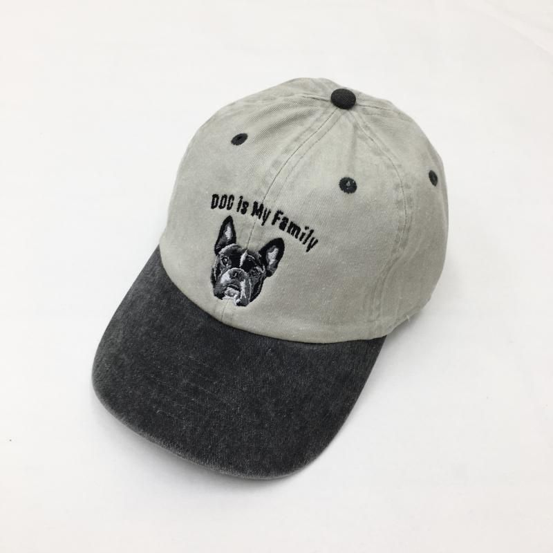  enbroidery DOG CAP -ե֥- (CHARCOAL/KHAKI/SAND)