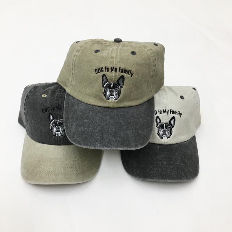  enbroidery DOG CAP -ե֥- (CHARCOAL/KHAKI/SAND)