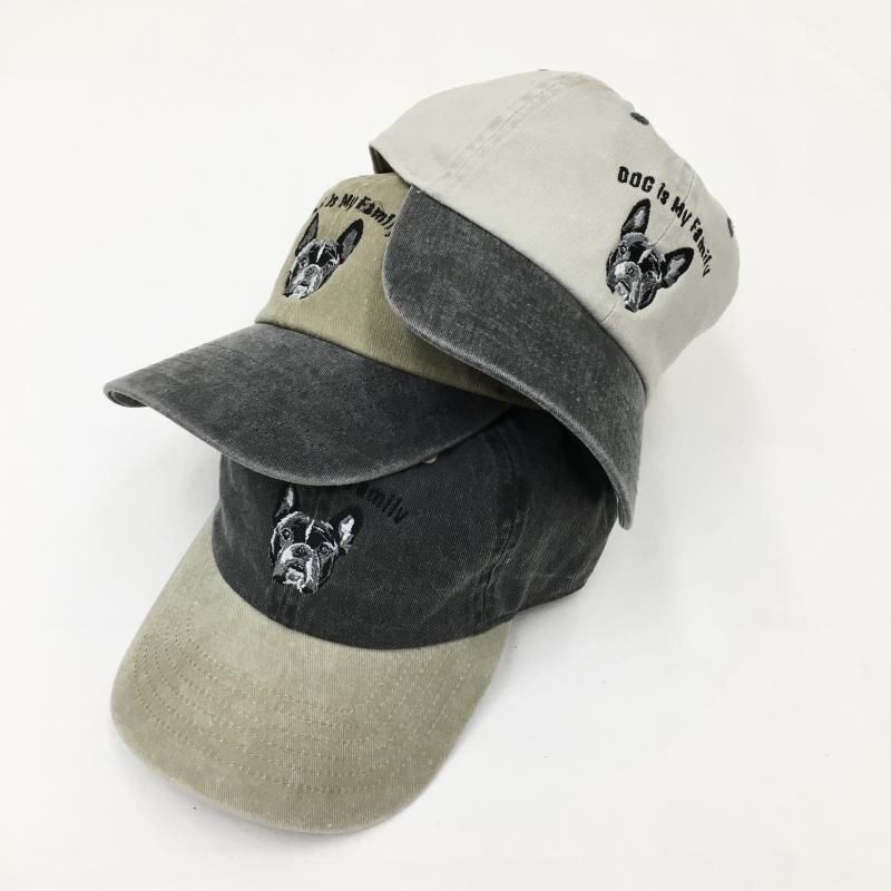  enbroidery DOG CAP -ե֥- (CHARCOAL/KHAKI/SAND)