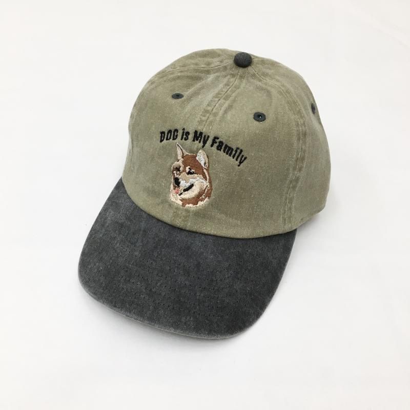  enbroidery DOG CAP -Ƹ- (CHARCOAL/KHAKI/SAND)