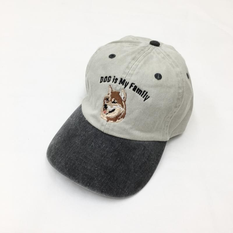  enbroidery DOG CAP -Ƹ- (CHARCOAL/KHAKI/SAND)