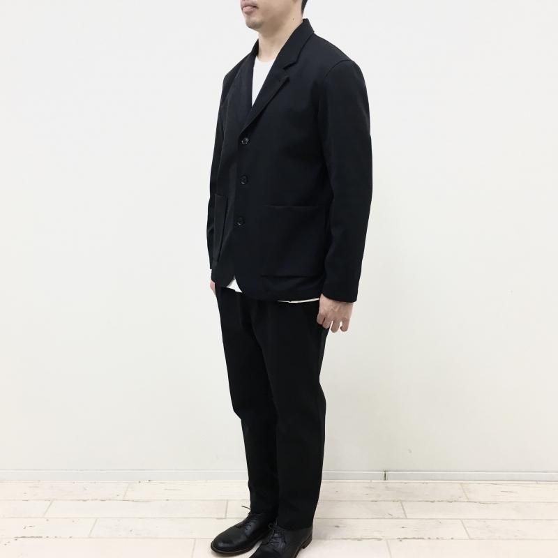  CURLY SOLID DOUBLE-KNIT JACKET(BLACK)