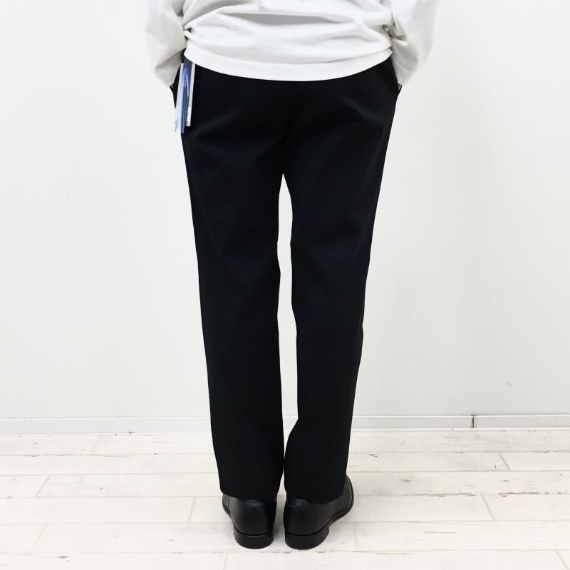  CURLY SOLID DOUBLE-KNIT TAPERED PANTS(BLACK)